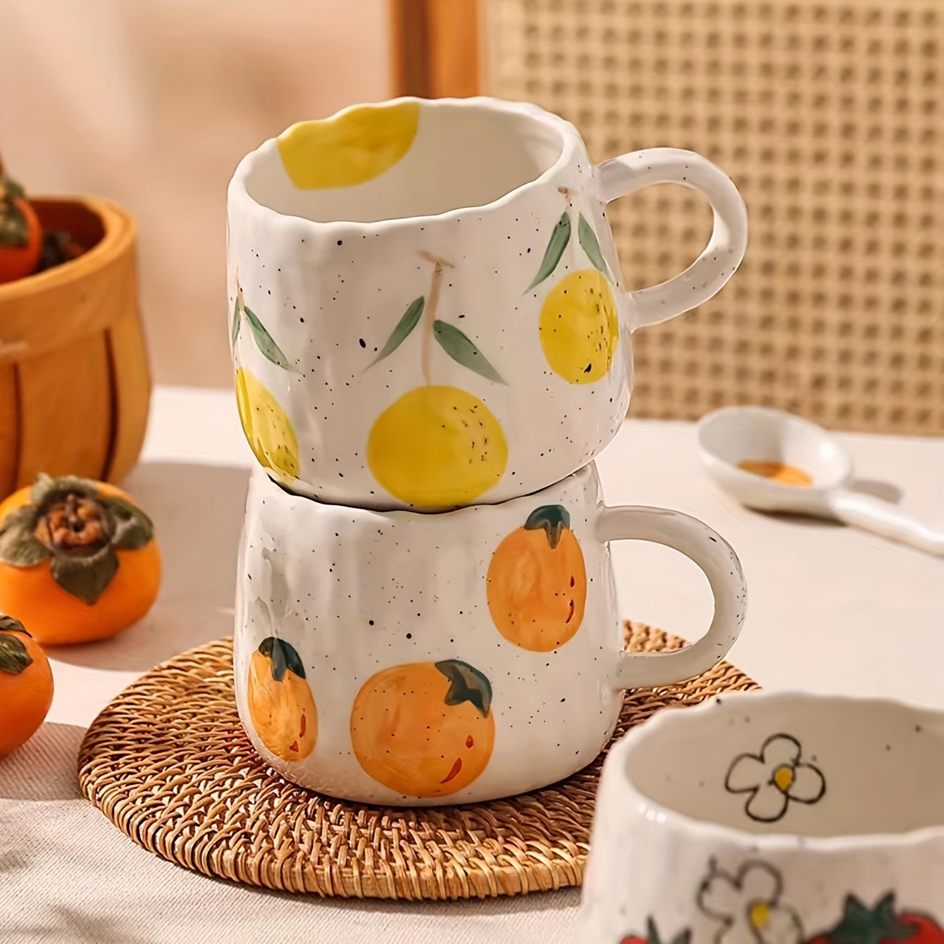 Cute Ceramic Vibrant Fruit Mug 300ml