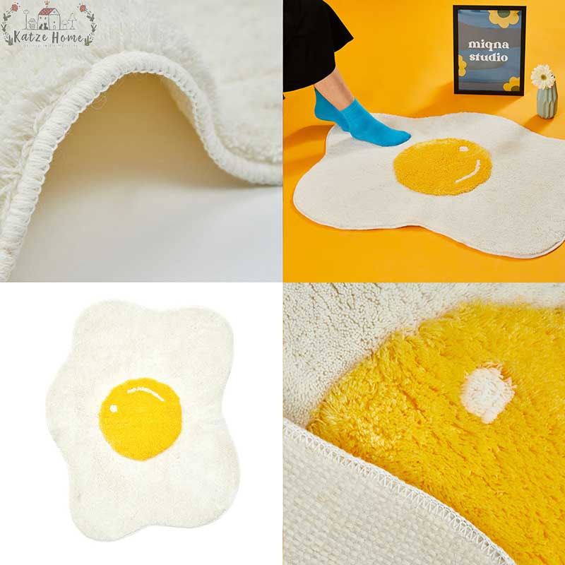 Aesthetic Bedroom Non Slip Fluffy Egg Rug
