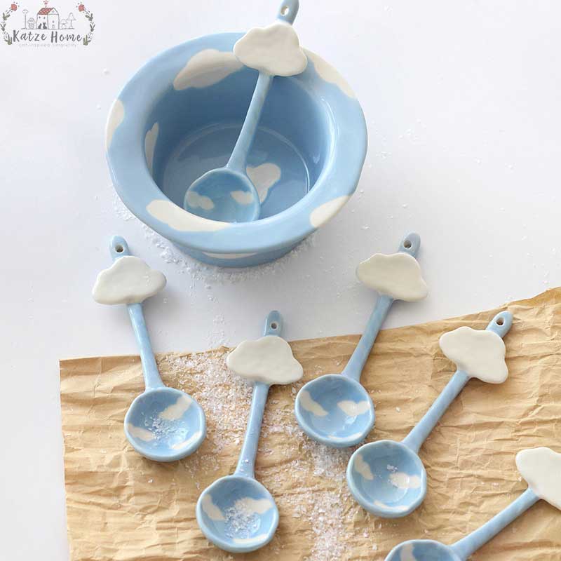 Aesthetic Ceramic Cloud Mug Bowl Set