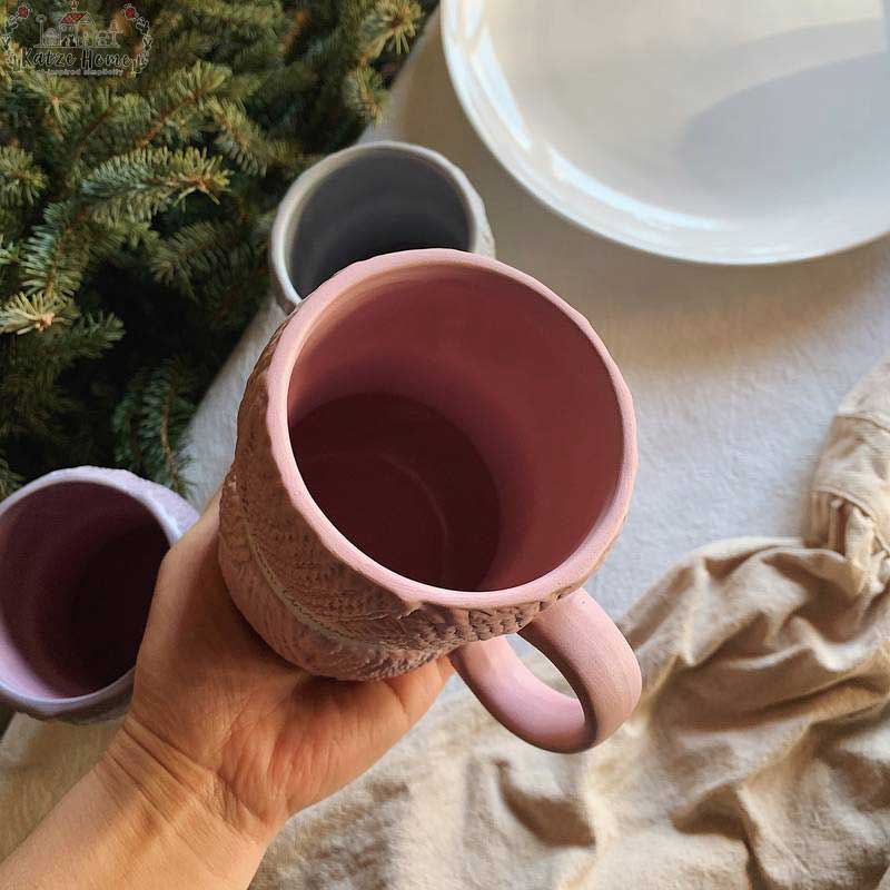 Aesthetic Ceramic Wool Mug