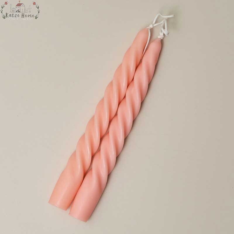 Aesthetic Scented Pastel Spiral Taper Candles Set 2