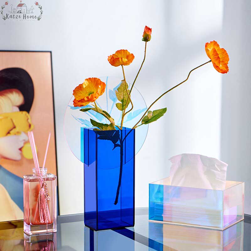 Aesthetic Sunset Acrylic Flower Vase