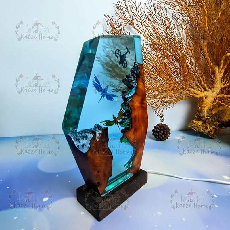 Avatar 2 Neytiri and Dragon Resin Lamp