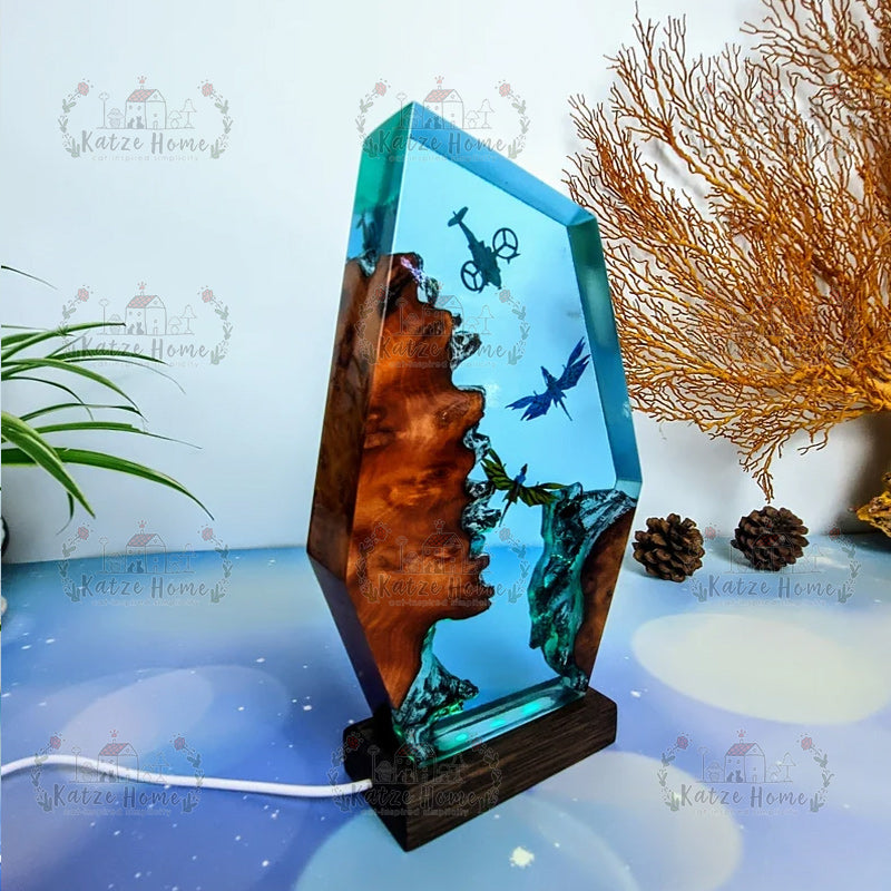 Avatar 2 Neytiri and Dragon Resin Lamp