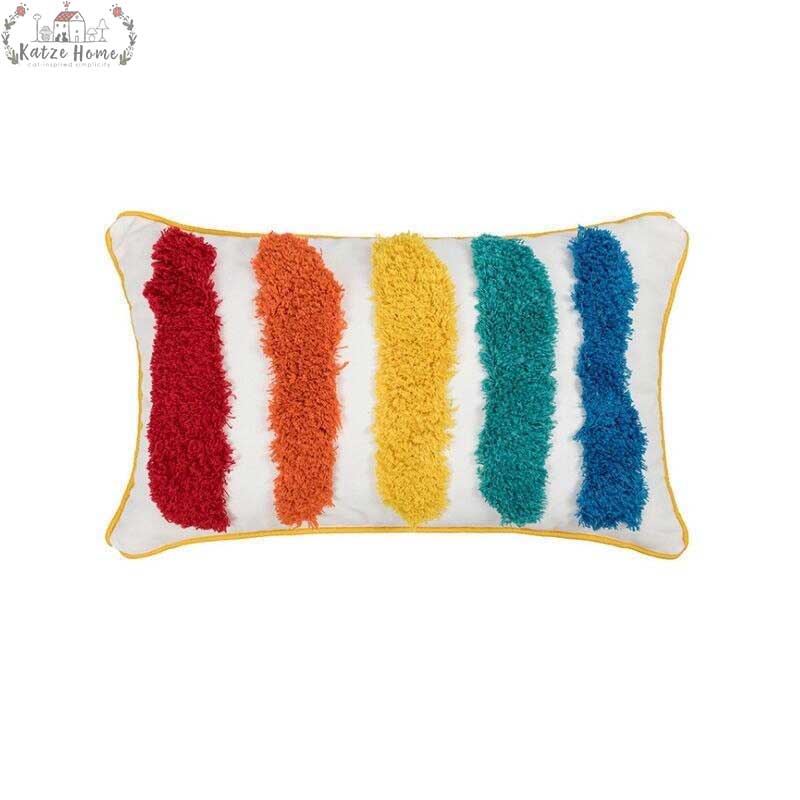 Boho Colorful Rainbow Pillow Cases