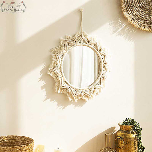 Boho Decorative Macrame Mirrors