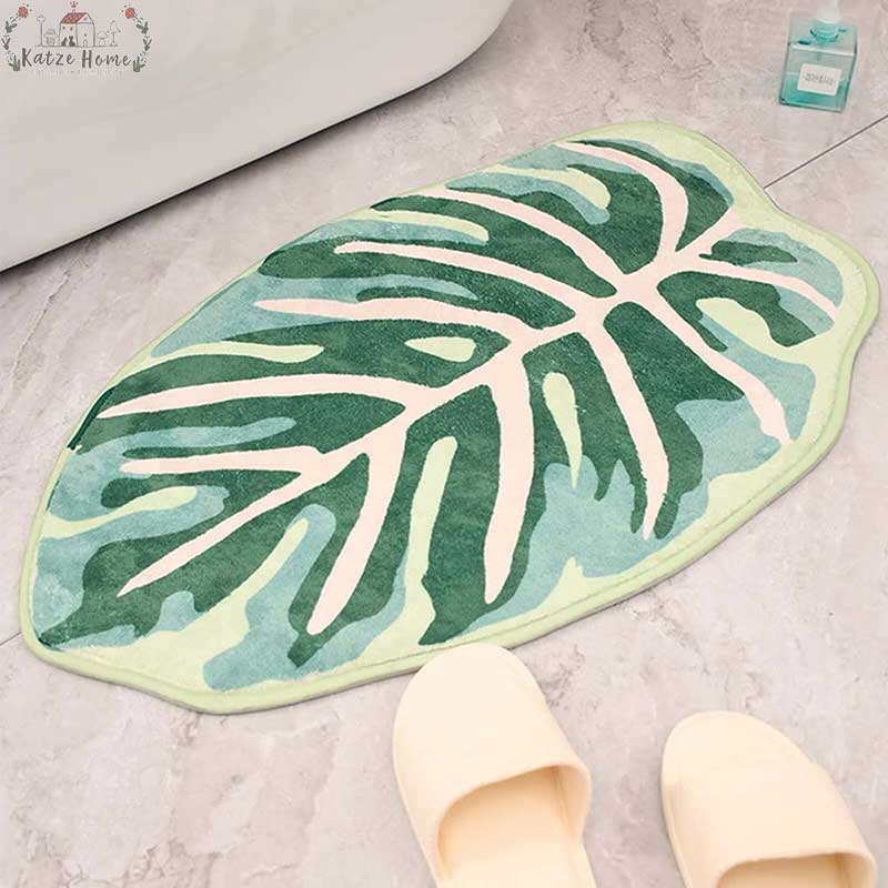 Goodbath Extra Long Bath Mat,Tropical Palm Leaf Non Indonesia