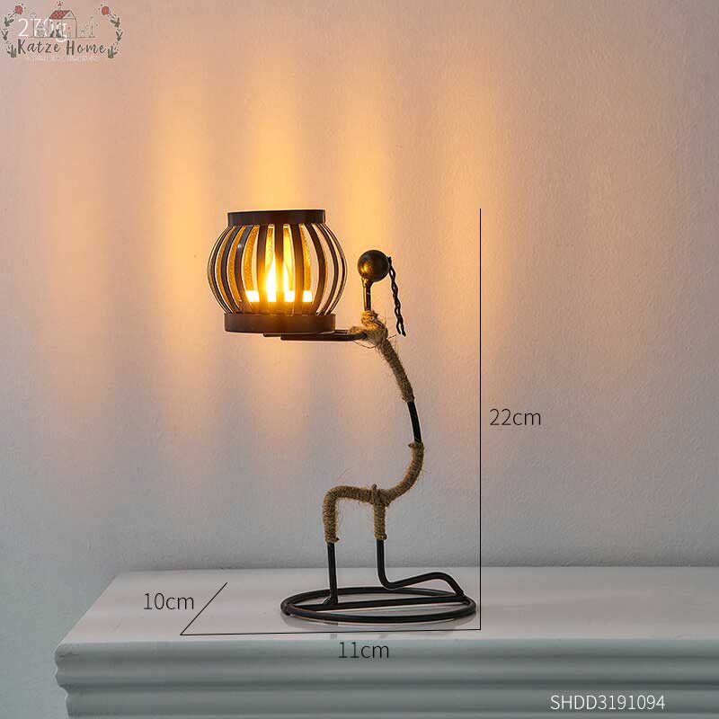 Candle Holder Vintage Maiden Moroccan Lamp Wrought Iron