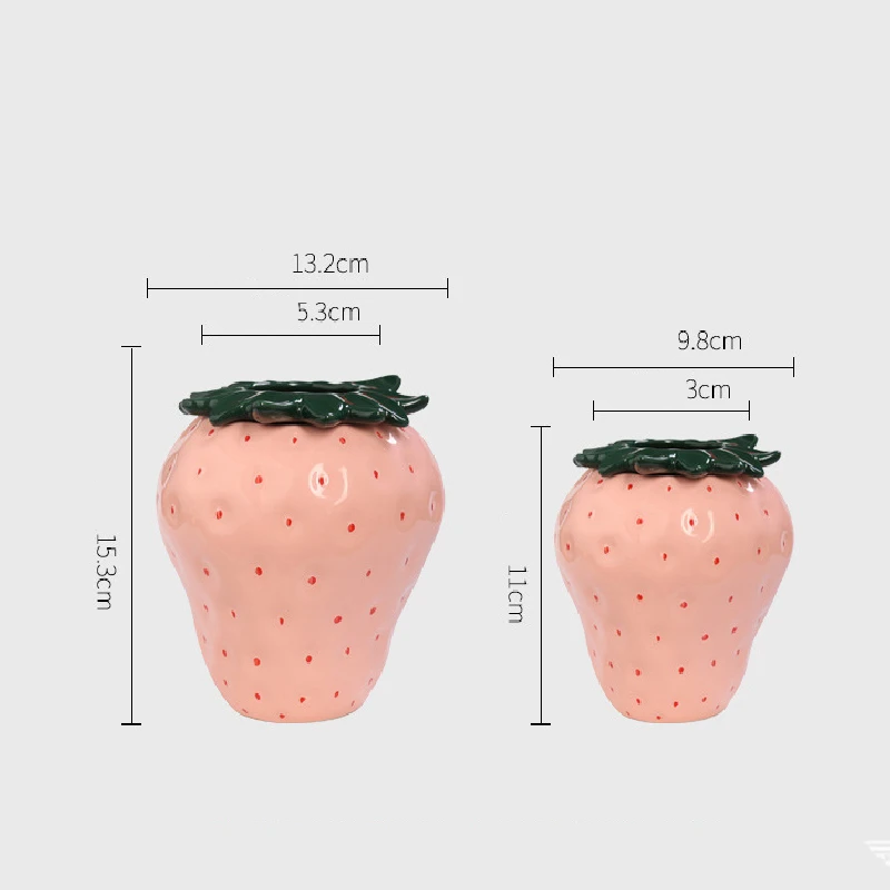 Strawberry Vase Ceramic Fruit Pots Nordic