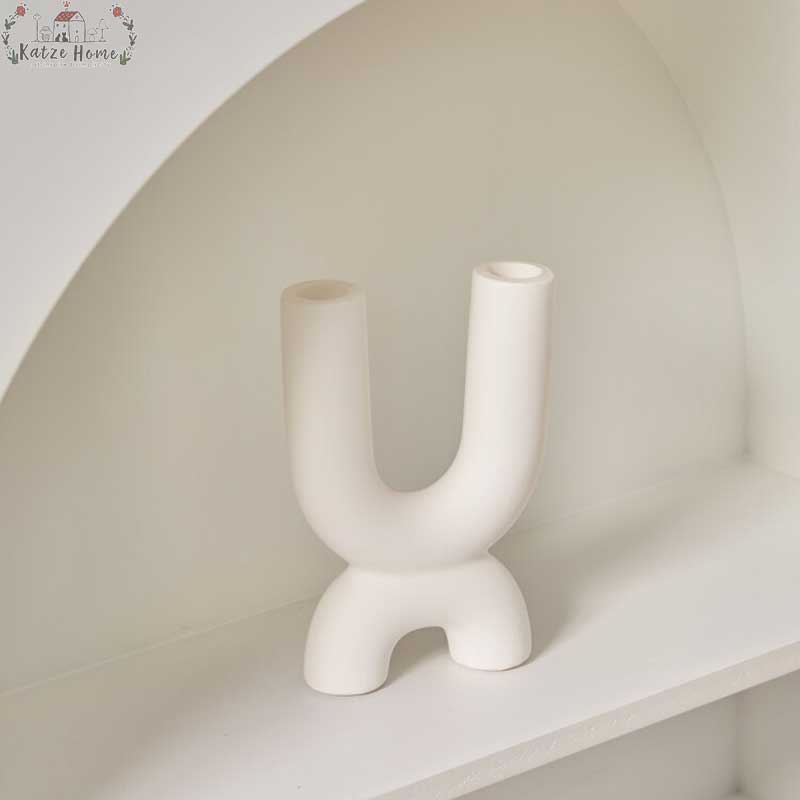 Nordic Style Ceramic Arch Candle Holder