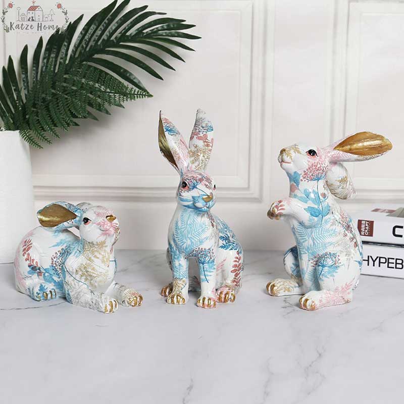 Colorful Creative Rabbit Figurines