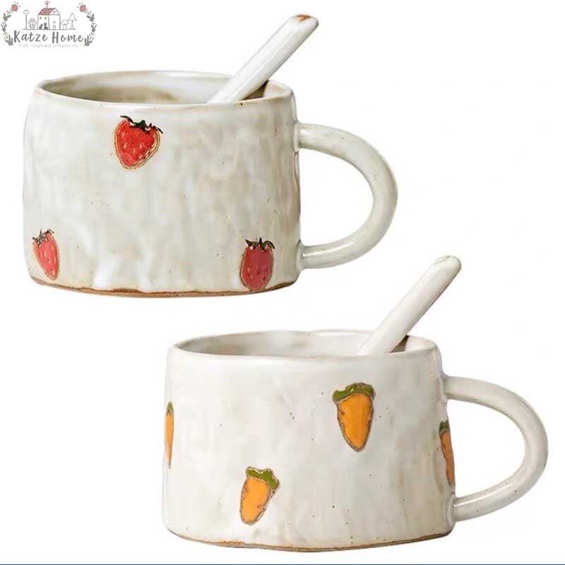 Cute Fruit Japanese Stoneware Mugs