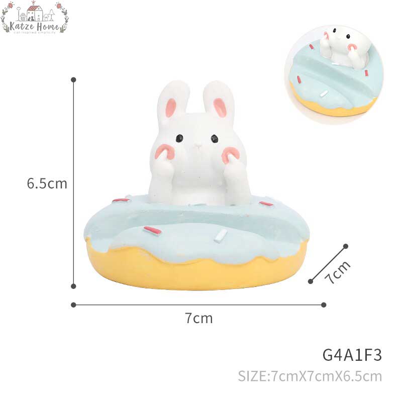 Cute Resin Rabbit Cat Phone Stand