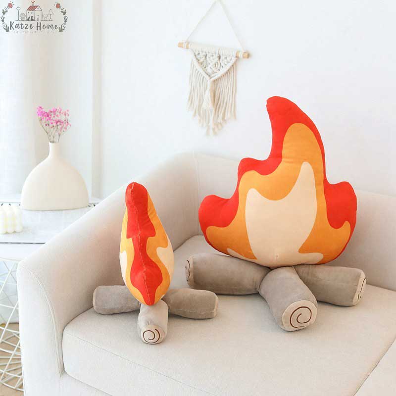 Decorative Plush Fire Pillows