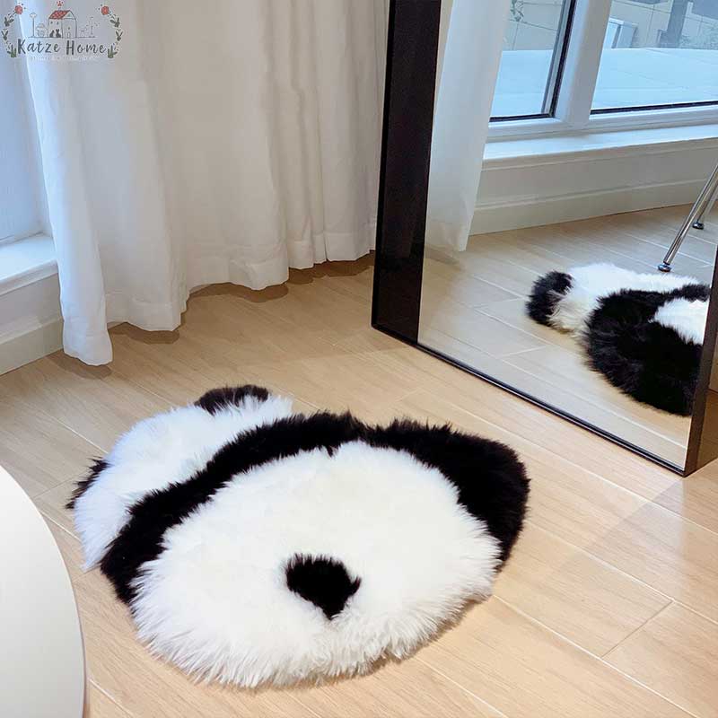 Fluffy Panda Rug Mat