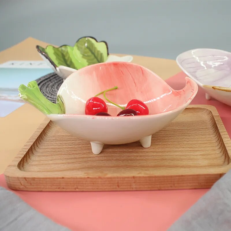 Cute Vegetable Style Ceramic Serving Plate