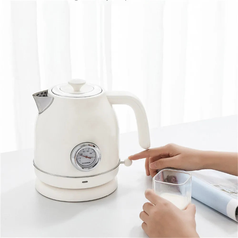 Minimalist Retro Electric Kettle 1.7L With Watch