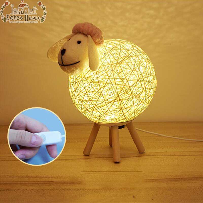 Handcrafted Yarn-ball Sheep Lamp Night Light