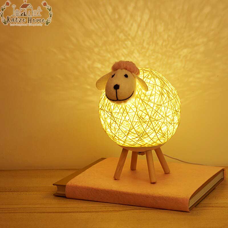 Handcrafted Yarn-ball Sheep Lamp Night Light
