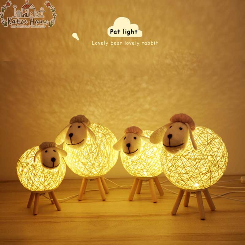 Handcrafted Yarn-ball Sheep Lamp Night Light