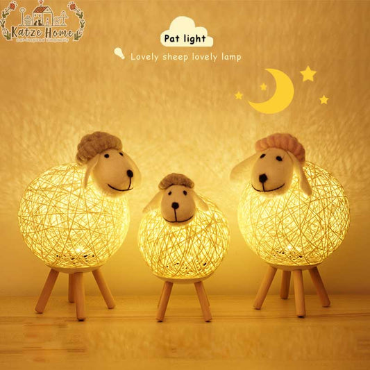 Handcrafted Yarn-ball Sheep Lamp Night Light