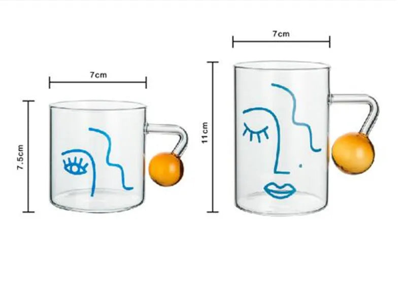 Abstract Glass Eye Face Mug