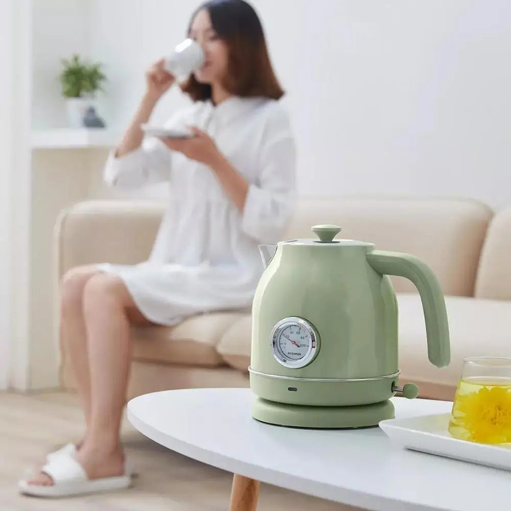 Minimalist Retro Electric Kettle 1.7L With Watch