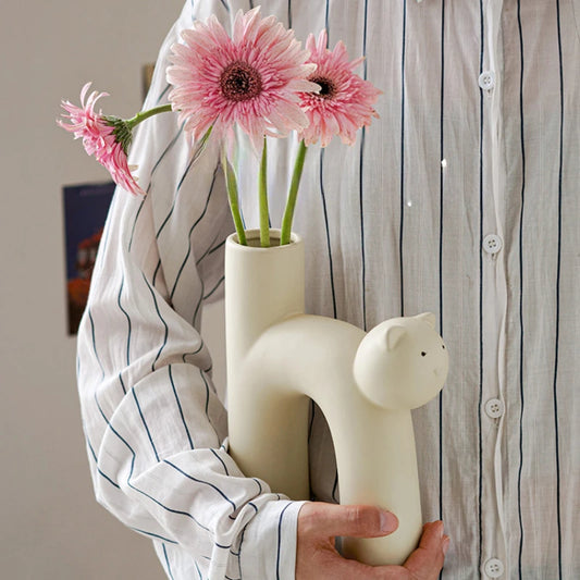 Hot Instagram Aesthetic Ceramic Cat Vase