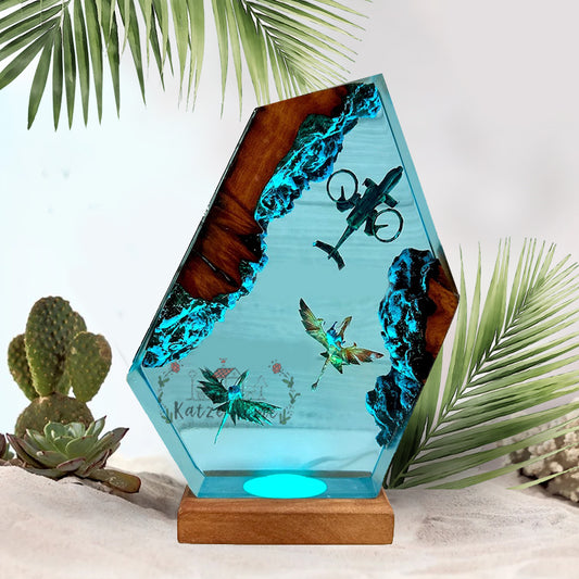 Ikran Dragon Avatar 2 Ocean Resin Lamp