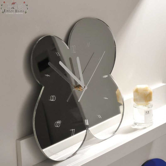 Industrial Acrylic Mirror Flower Wall Clock