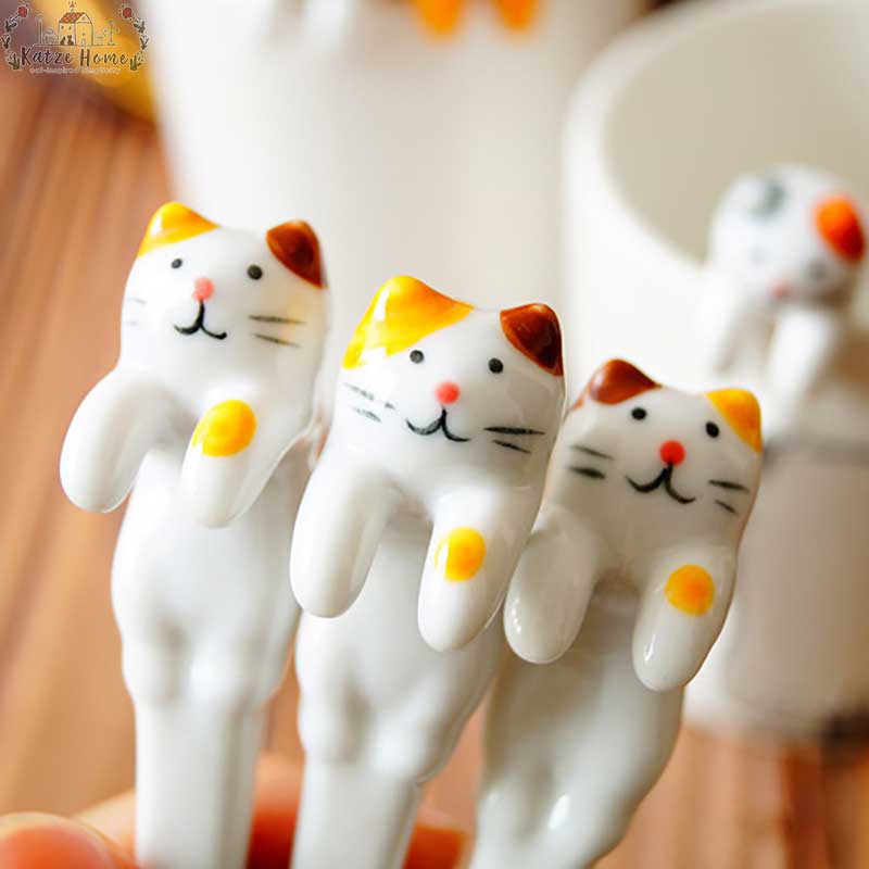 Kawaii Ceramic Cat Paw Spoon