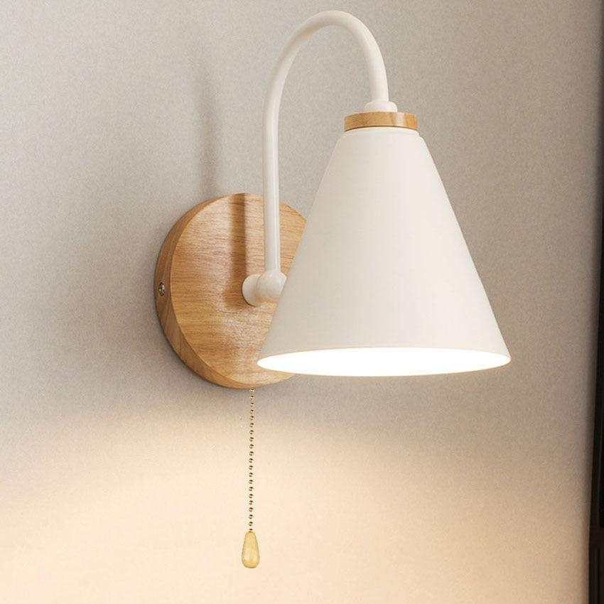 Nordic Metal Wood Wall Lamp
