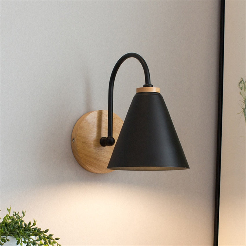 Nordic Metal Wood Wall Lamp