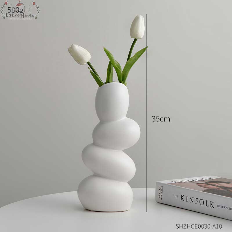 Minimalist Cobblestone Ceramic Vase