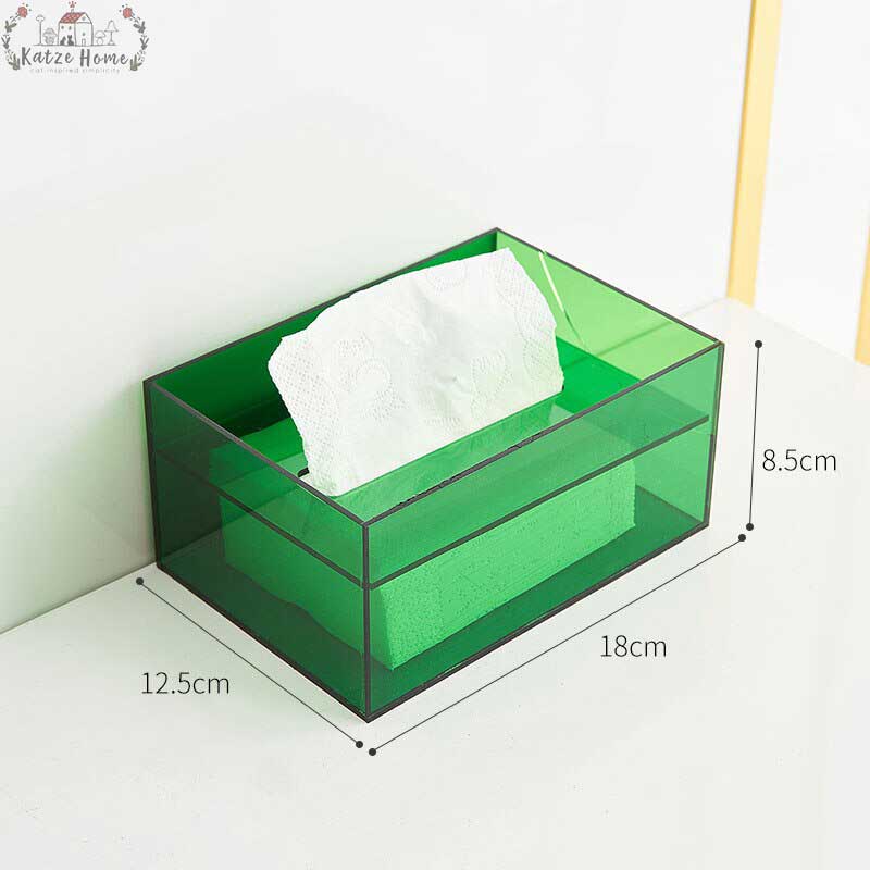 Minimalist Colorful Acrylic Tissue Box