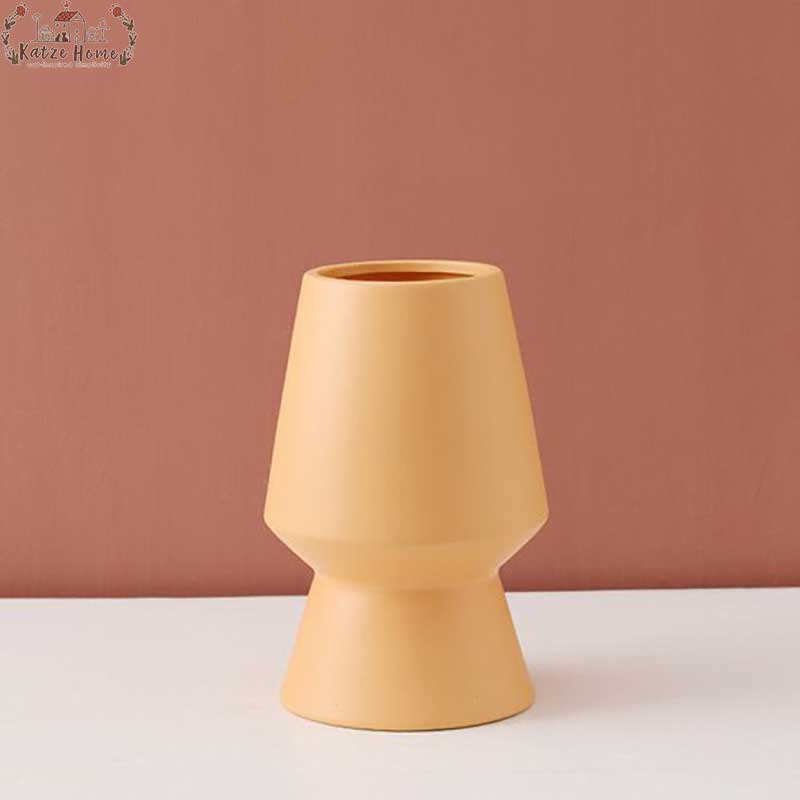 Minimalist Hand Painted Ceramic Abstract Vase