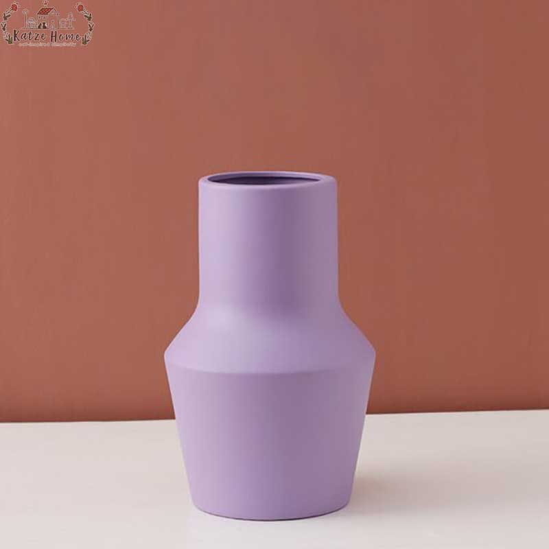 Minimalist Hand Painted Ceramic Abstract Vase