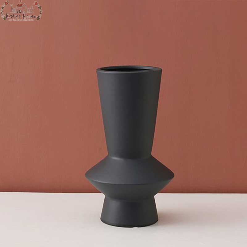 Minimalist Hand Painted Ceramic Abstract Vase