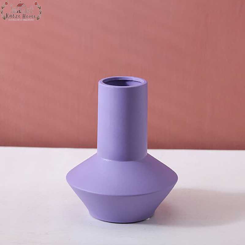 Minimalist Hand Painted Ceramic Abstract Vase