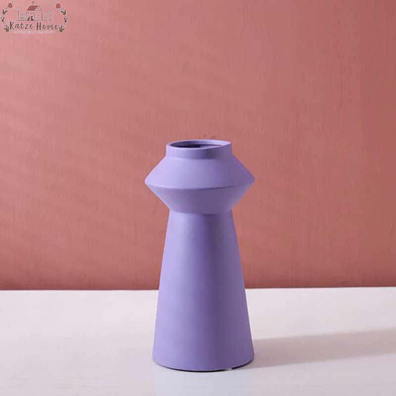 Minimalist Hand Painted Ceramic Abstract Vase