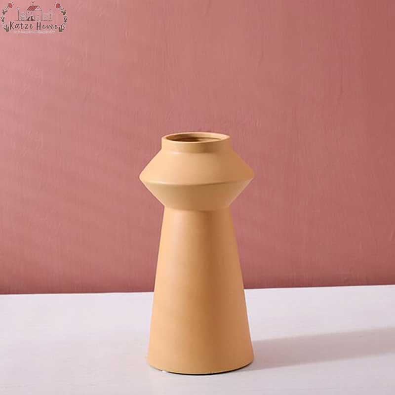 Minimalist Hand Painted Ceramic Abstract Vase