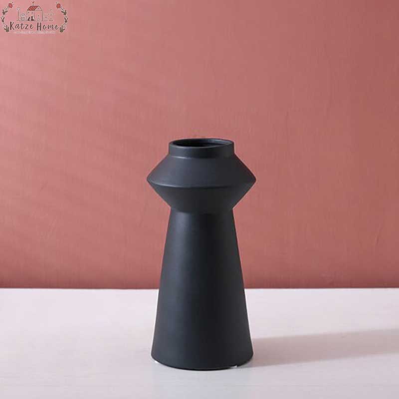 Minimalist Hand Painted Ceramic Abstract Vase