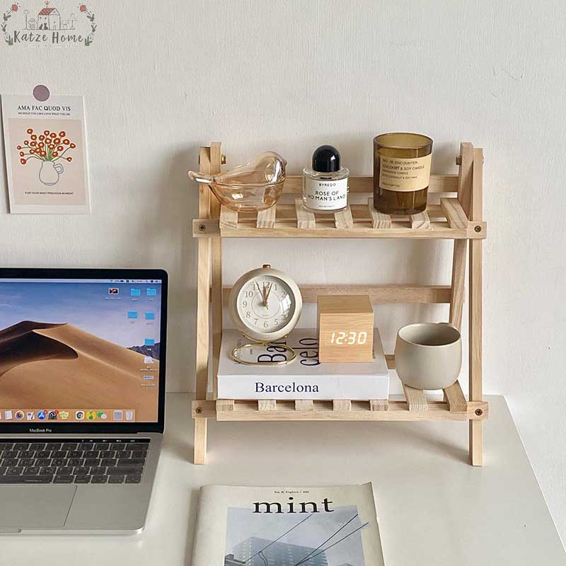 Minimalist Wood Desk Shelf