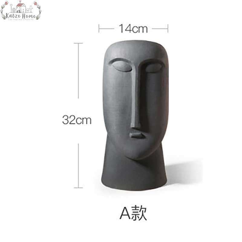 Morandi Ceramic Abstract Face Vase