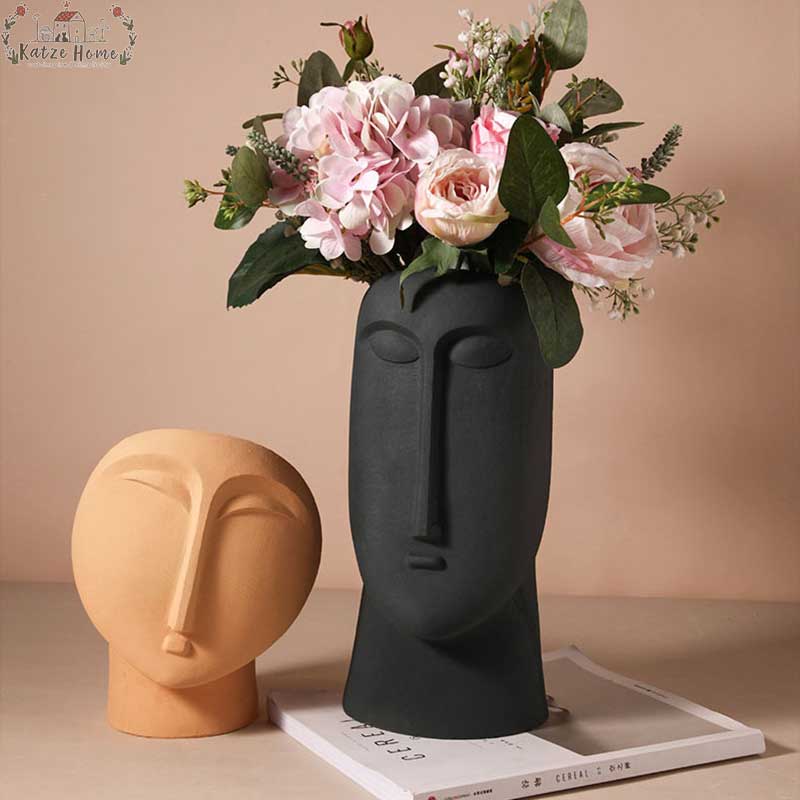 Morandi Ceramic Abstract Face Vase