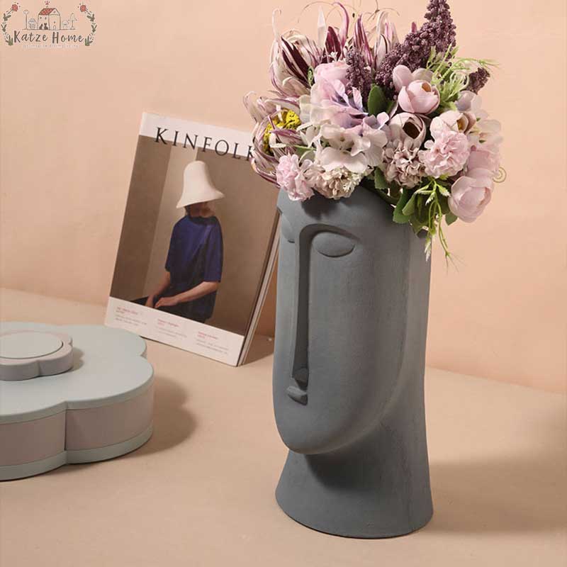 Morandi Ceramic Abstract Face Vase