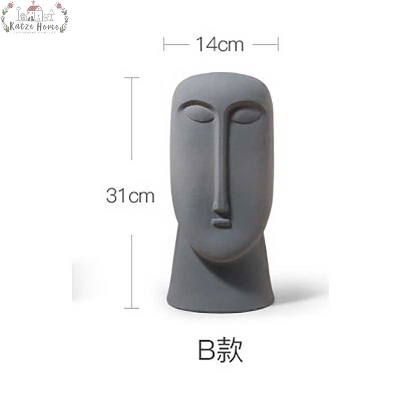 Morandi Ceramic Abstract Face Vase