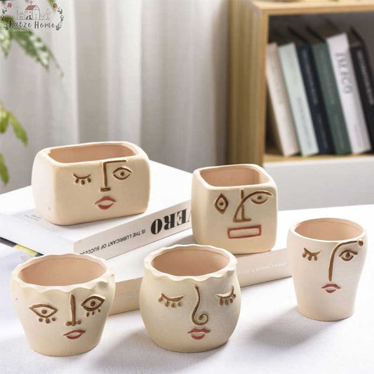 Naugty Ceramic Smiley Face Planter