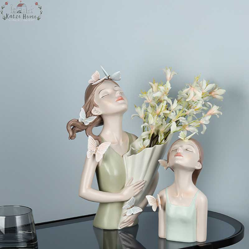 Nordic Butterfly Girl Model Vase