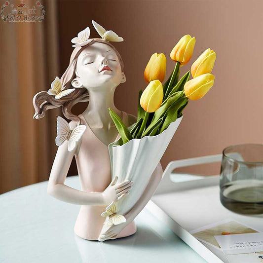 Nordic Butterfly Girl Model Vase